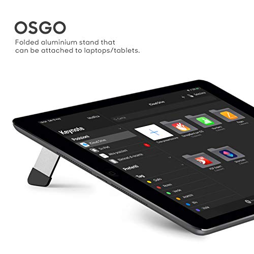 DailyObjects Osgo Adjustable Folding Laptop/Tablet Stand, Ideal Tilt for Drawing/Writing/Viewing, Aluminum Finish, Suitable for Table/Desk/Bed (Silver, Tabletop) - Image 2