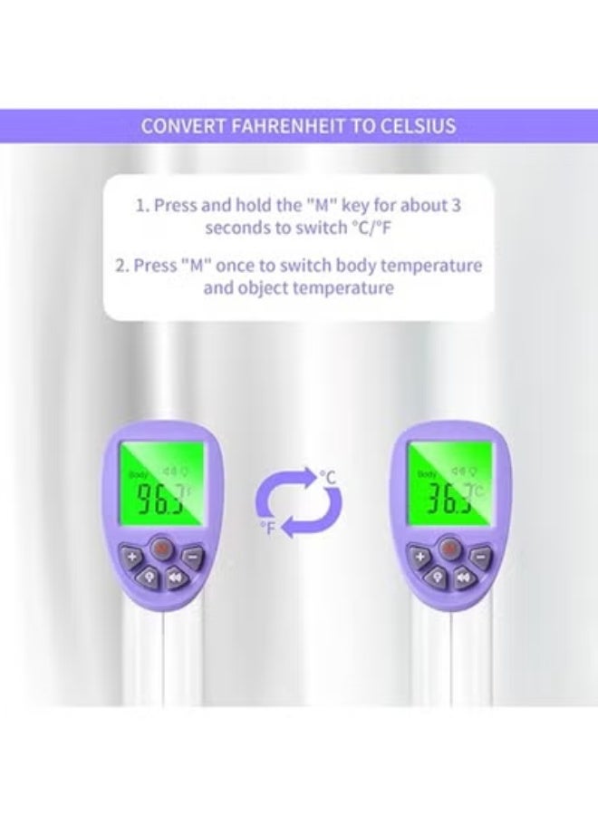 Non-Contact Infrared Thermometer - High-Precision Digital Temperature Gun for Babies & Kids - Fast & Accurate Forehead Thermometer for Daily Use - Image 3