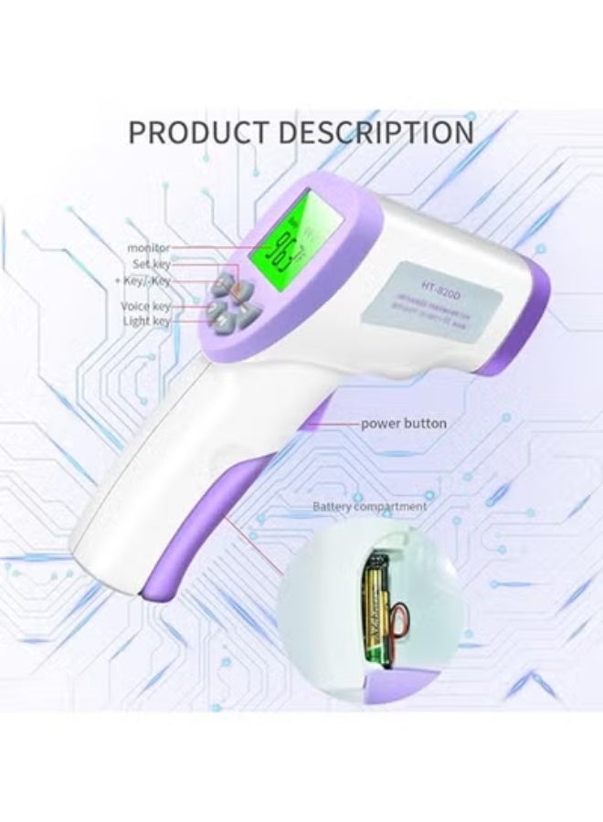 Non-Contact Infrared Thermometer - High-Precision Digital Temperature Gun for Babies & Kids - Fast & Accurate Forehead Thermometer for Daily Use - Image 5
