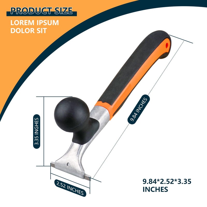 Quini Premium Ergonomic Carbide Scraper Tool,2.5-inch,Heavy-Duty Paint Scraper, Wood and Floor Scraper for Removing Varnish, Glue, Rust, Paint, Resin, Dry Glaze, Stains, Putty, and Scratches - Image 5