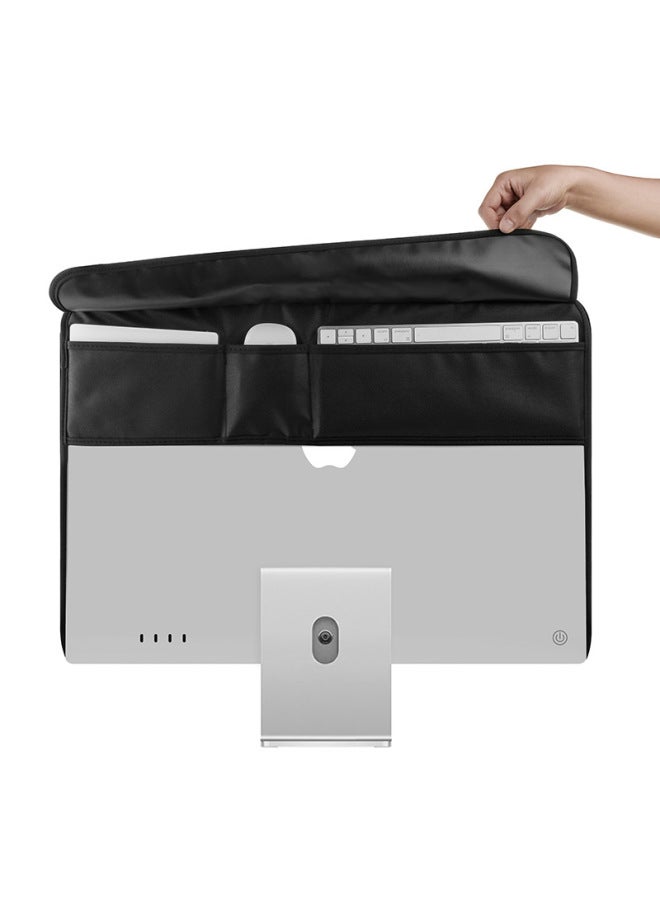 Suitable For 24 Inch Imac Display Screen Dust Cover Pu Back Pocket Apple All-in-one Computer Dust Cover - Image 2