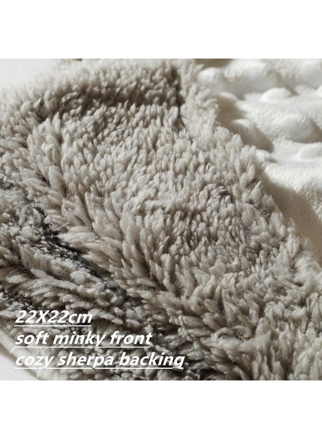 CREVENT Soft Cute Snuglling Toy Baby Security Blankies Unisex, Minky Dot Front + Sherpa Backing (White Bear) - Image 4