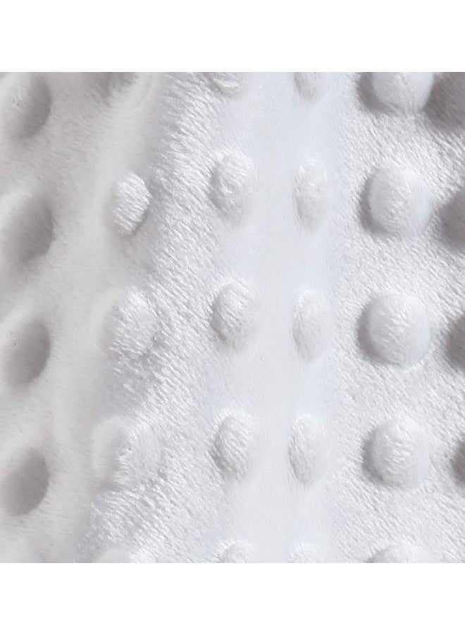 CREVENT Soft Cute Snuglling Toy Baby Security Blankies Unisex, Minky Dot Front + Sherpa Backing (White Bear) - Image 3