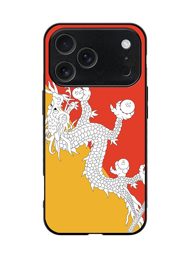 COVERSCART Protective Case Cover For Apple iPhone 17 Pro Bhutan Flag Design Multicolour