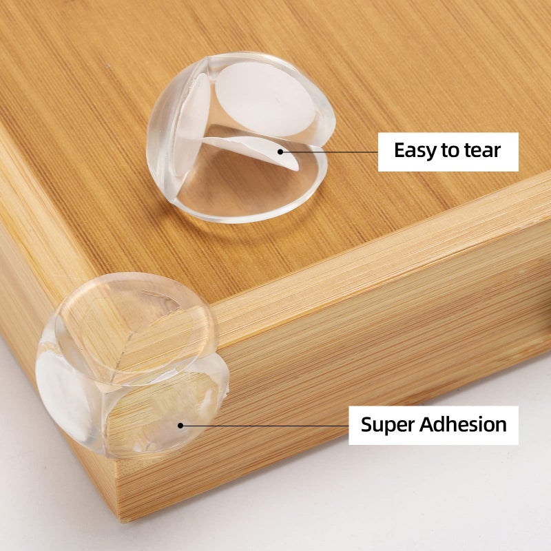 LoveBB 28 Pcs Clear Corner Protector - L, T, Round Shape Corner Guards & Bumpers to Cover Sharp Furniture & Table Edges for Baby Kid Toddler Safety - Image 4