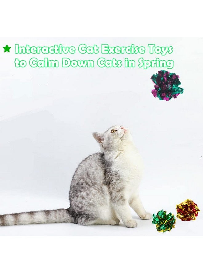 PETFAVORITES PETFAVORITES Mylar Crinkle Balls Cat Toys Interactive Crinkle Cat Toy Balls Independent Pet Kitten Cat Toys for Fat Cats Kittens Exercise, Soft and 2 Inch (24 Pack)  - Image 5