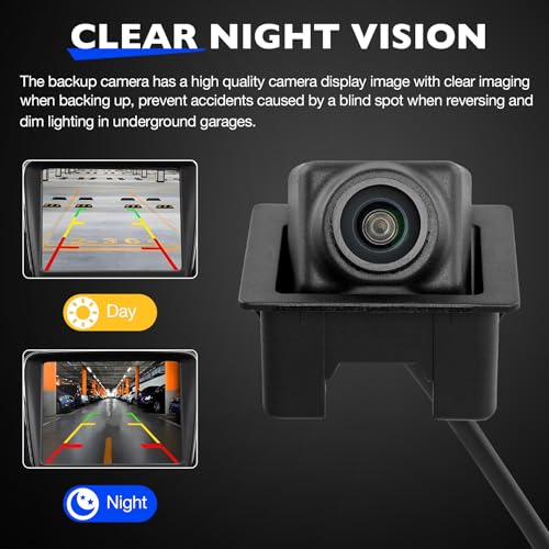 Misakomo Backup Camera, Compatible with 2010-16 Cadillac SRX - Reverse Safety Assist Reversing Parking Cameras - Replace 23205689 15926122 590-076 GM1960104 Rear View Back Up Camera - Image 4
