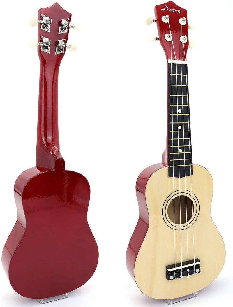 Amdini 21 Inch Ukulele for Beginners Basswood Soprano Ukelele Kit for Kids Adult Student Starter Mini Guitar Ukalelee Pack Bundle with Book Gig Bag Tuner Strap Picks Nylon Strings (Brown) - Image 3