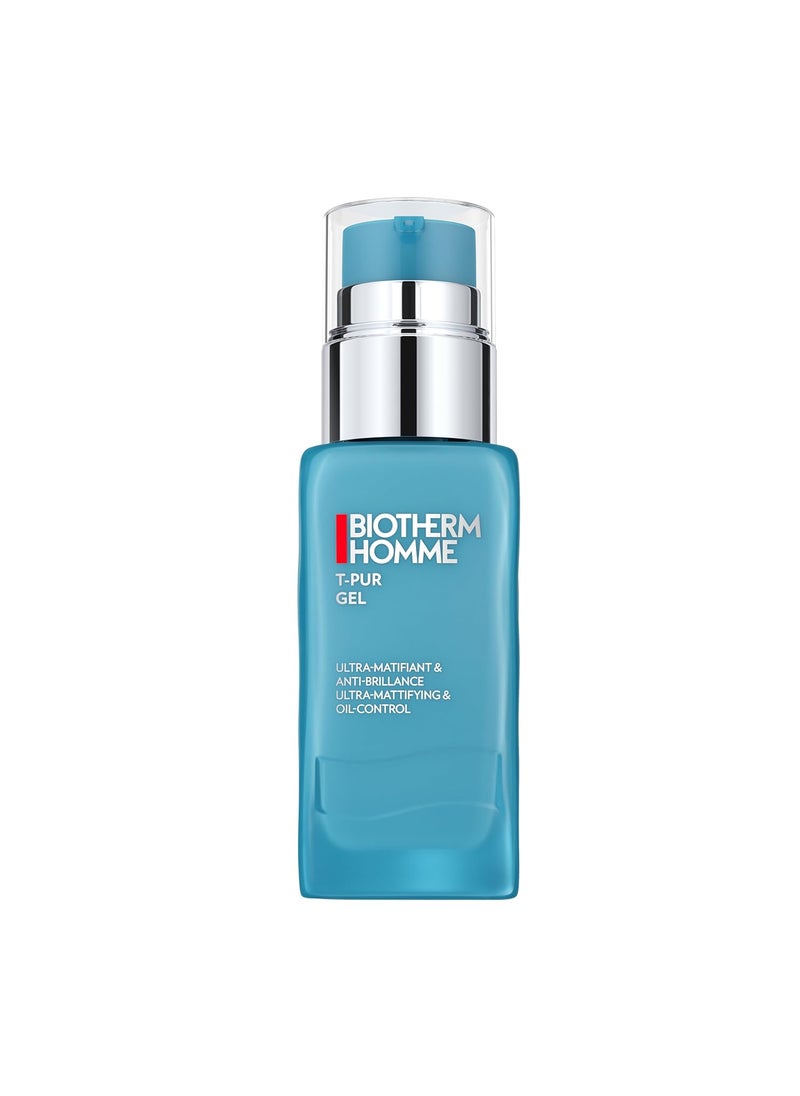 BIOTHERM - Biotherm Homme T-Pur Gel, a Moisturizing Gel for Men with Normal to Oily Skin, with French Sea Salts & Biotech Plankton, Hydrates and Purifies, Anti-Oil & Shine, 1.7 Fl. Oz. - Image 1
