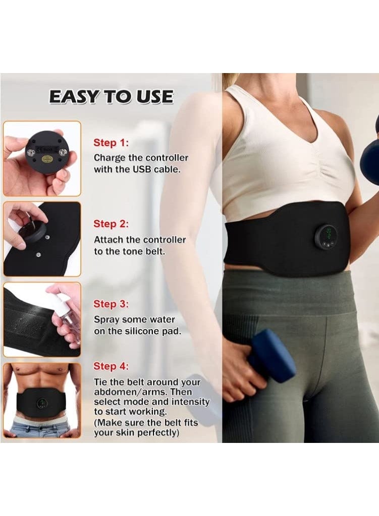 Waist Trainer Trimmer for Weight Loss Tummy Control, Waist Trainer for Exercise Body Shape Black - Image 2