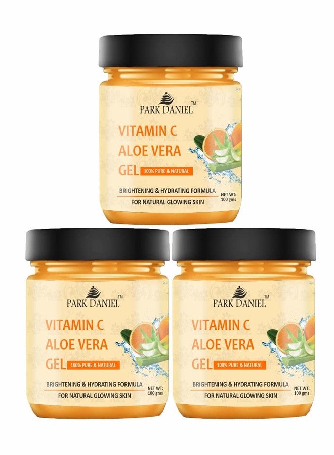 Park Daniel Vitamin C Aloe Vera Extract Gel For Skin Brightening, Hydrating and Natural Glowing Pack of 3 100 grams - Image 1