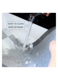 Anmi 6-Piece Heat Resistant Anti Skid Stain Washable  , Easy to Cleaning  Dinner Mats  Silver 45x30cm  - Image 5