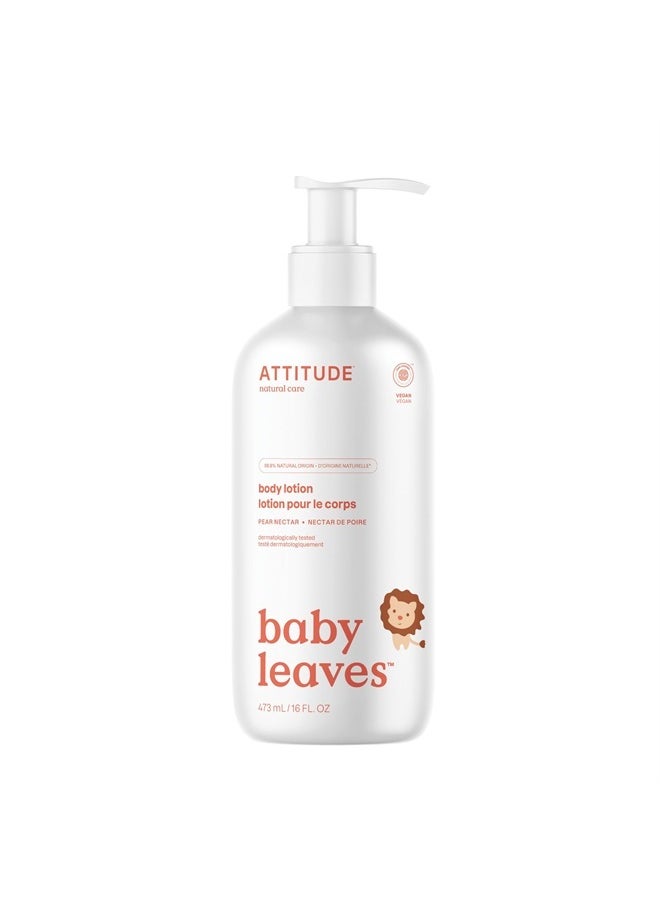 Attitude - Baby Lotion, EWG Verified Moisturizer, Dermatologically Tested Moisturizing Cream, Vegan and Cruelty-Free, Pear Nectar, 16 Fl Oz - Image 1