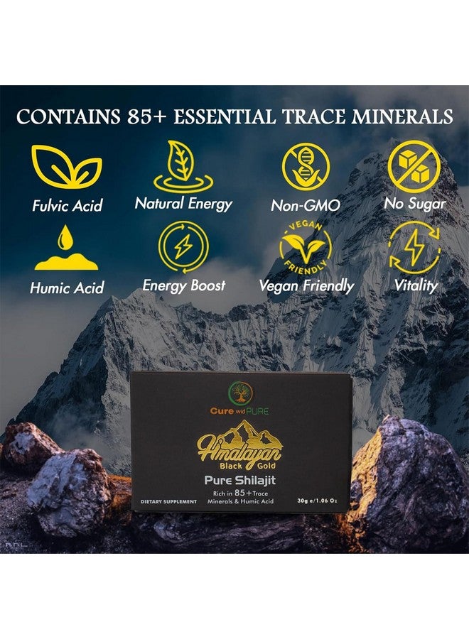 Cure wid Pure Himalayan Shilajit Resin 94.5% Fulvic Acid - 500mg, 60 Servings, USA Lab Tested, Organic Shilajit - Ayurvedic Adaptogen for Energy, Vitality & Cognitive Health (for Men & Women) - Image 5