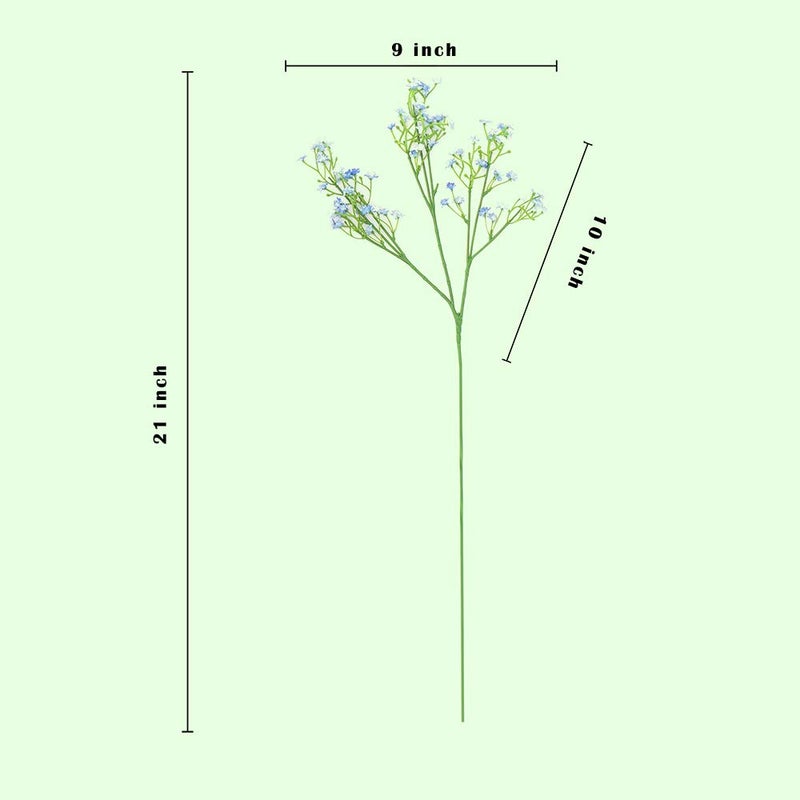 LYLYFAN Babys Breath Artificial Flowers,12 Pcs Gypsophila Faux Flowers for Wedding Party Home Garden Decoration Blue - Image 2