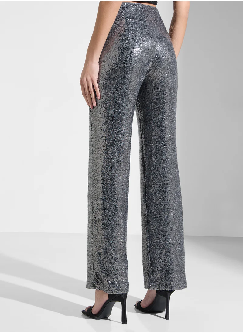 ONLY High Waist Sequin Pants