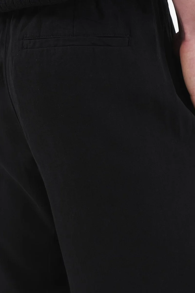 Giesto Black GIESTO Wide Leg Pleated Trousers for Men | Best Price UAE