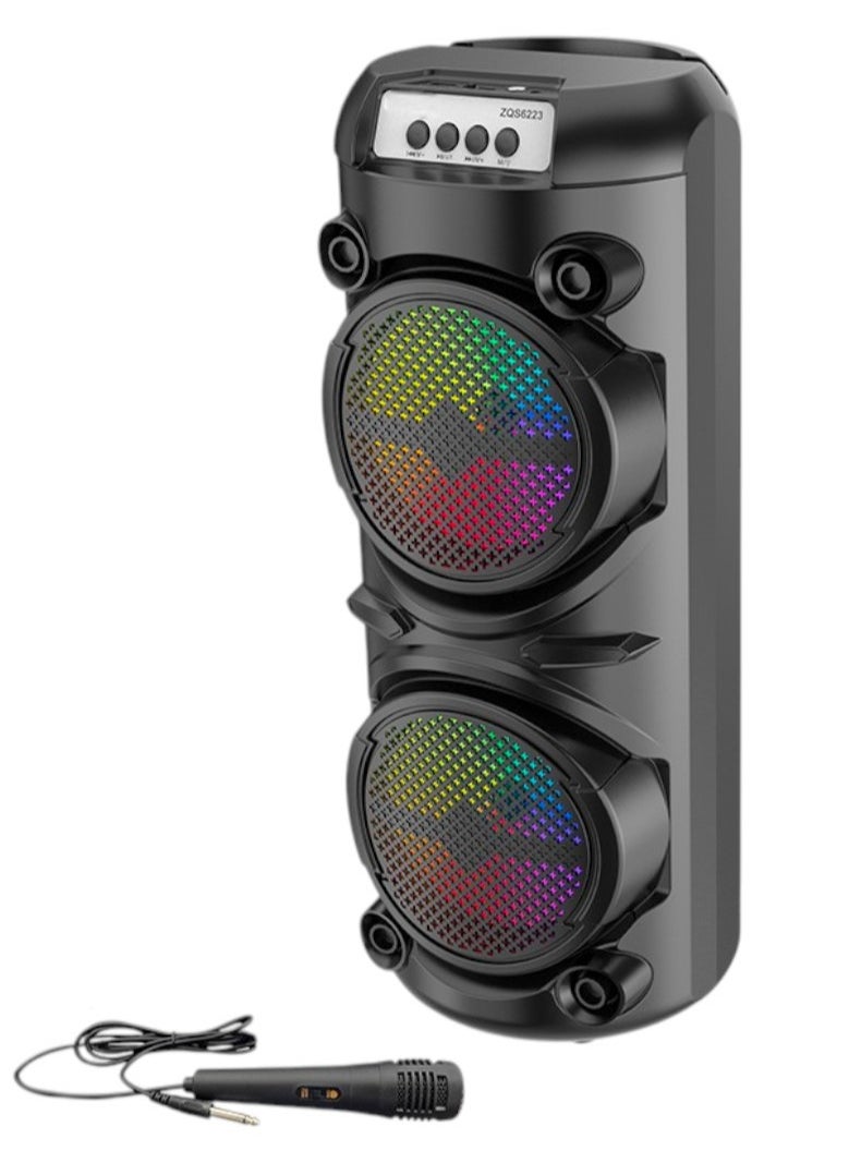 Portable Wireless Speaker ZQS6223 with Mic Black
