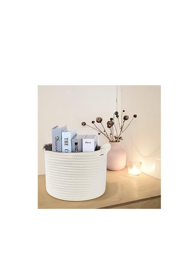 أوريتي سلة منسوجة صغيرة، سلة تخزين حبل القطن - Image 5