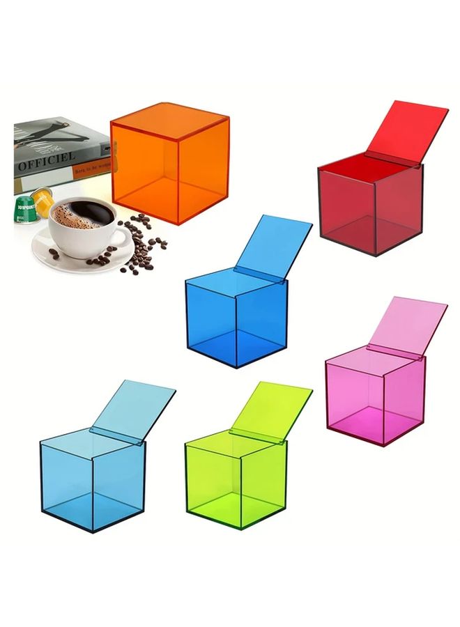 Green Acrylic Flip Lid Storage Boxes for Toys Blind Boxes Cosmetics Organizer Stackable Desktop Case - Image 1