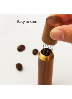 Wooden Handle Needle Coffee Tamper, Espresso Dispensing Stirring Tool, Professional Barista Hand Needle Tool 8 Pin 0.4mm Natural Wood Handle and Storage Box - pzsku/ZA7FD696730BB3C0DB18DZ/45/_/1705837421/d9919129-cfca-4b93-963d-964f99cc0a01