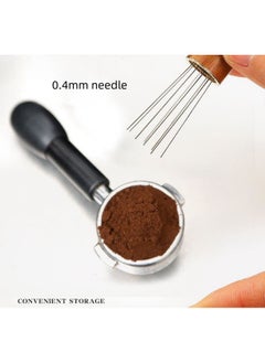 Wooden Handle Needle Coffee Tamper, Espresso Dispensing Stirring Tool, Professional Barista Hand Needle Tool 8 Pin 0.4mm Natural Wood Handle and Storage Box - pzsku/ZA7FD696730BB3C0DB18DZ/45/_/1705837428/009f5172-d785-4480-9078-1d27ce76cacd