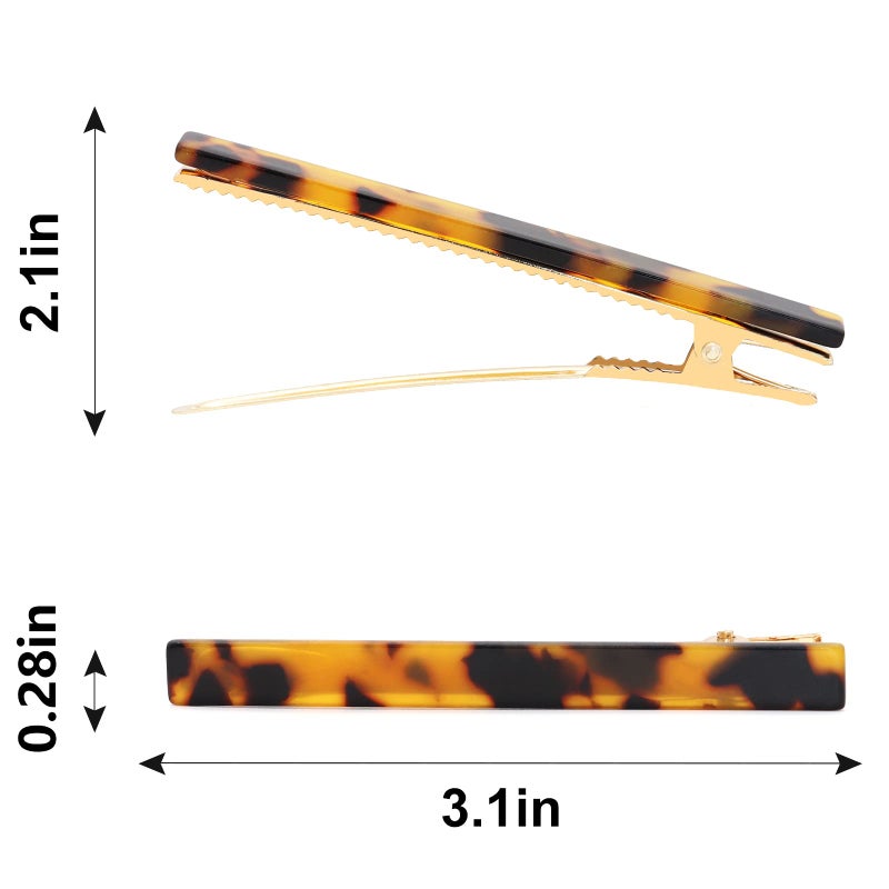 Cobahom 6 Pack Leopard Print Hair Clips Duckbill Hair Clip Metal Duck Teeth Hair Pins Chic Tortoise Shell Hair Barrettes for Women and Girls - Image 3