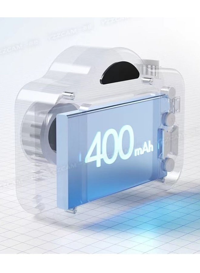 HD Dual-Camera Digital Camera, 1080P Children's Digital Camera, with 40 Megapixels, 32GB Memory Card, 4x Zoom, MP3 Function, Multiple Games, Suitable for Girls, Boys, Teenagers, Students, White - Image 3