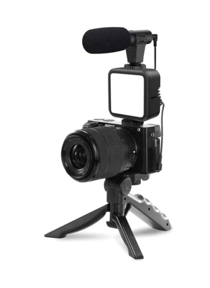 Smartphone  Camera Vlogging Studio Kits Video Shooting Photography Suit with Microphone LED Fill Light Mini Tripod - Image 4