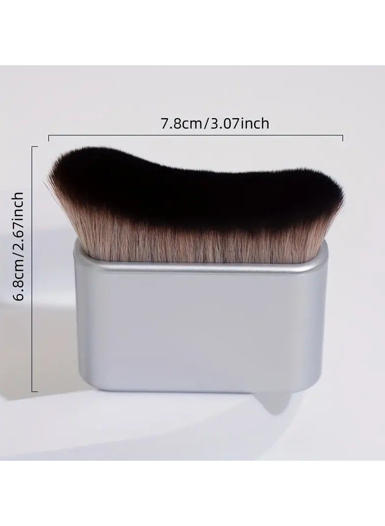 ORiTi Foundation Brush Wave Top Powder Makeup Brush Premium Quality Synthetic Dense Bristles Face Makeup Tool for Blending Liquid Cream Foundation or Flwaless Powder Cosmetics - Gold - Image 2