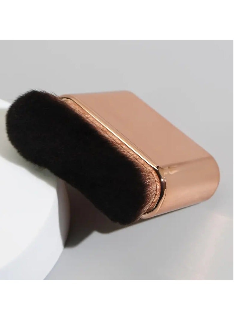 ORiTi Foundation Brush Wave Top Powder Makeup Brush Premium Quality Synthetic Dense Bristles Face Makeup Tool for Blending Liquid Cream Foundation or Flwaless Powder Cosmetics - Gold - Image 5