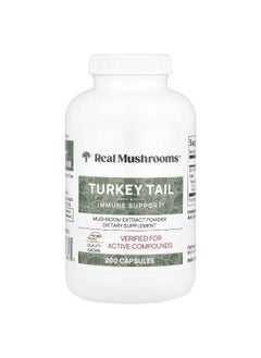 Real Mushrooms Real Mushrooms, Turkey Tail, Mushroom Extract Powder, 200 Capsules  - Image 1