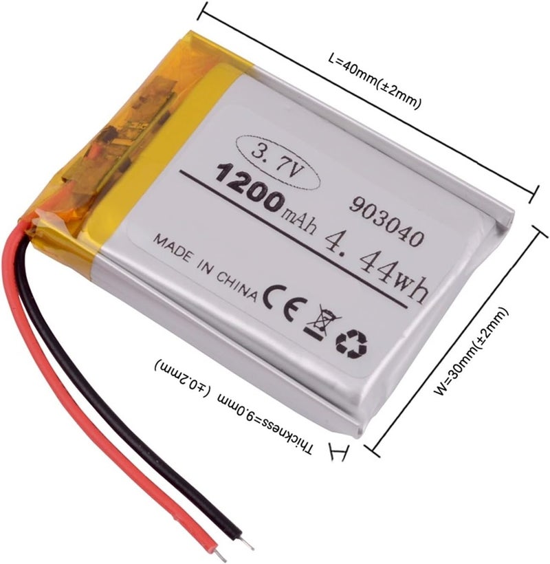 903040 3.7V 1200mah ﻿1PCS - Image 2