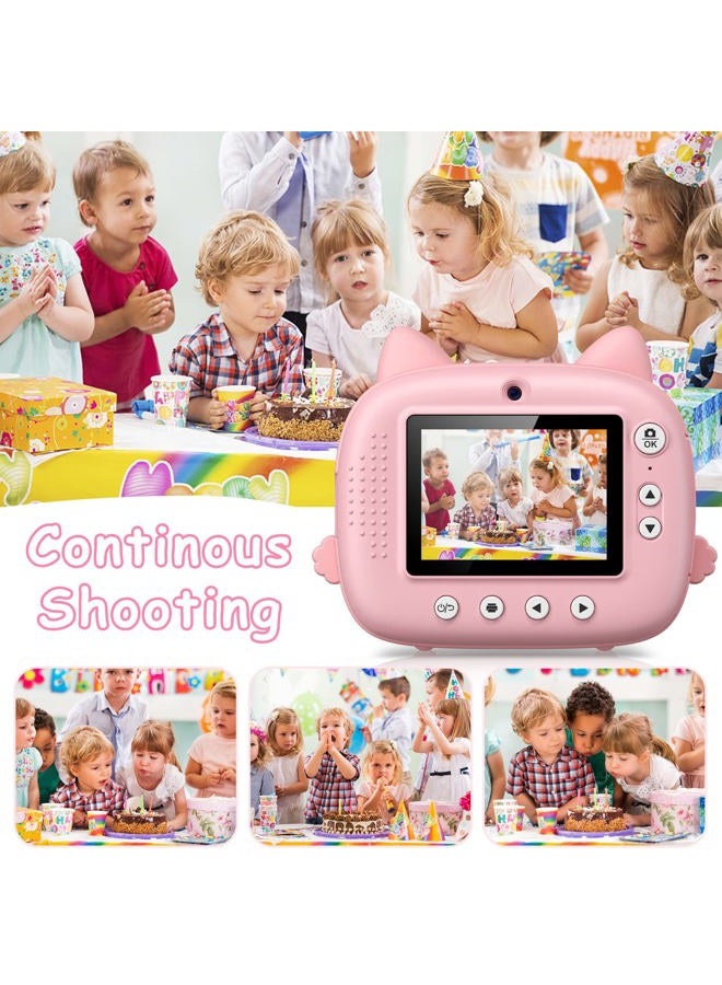 GREENKINDER Kids Camera Instant Print,2.5K Digital Video Instant Print Camera for Kids, Selfie Toddler Cameras with No Ink Print Paper & 32G SD Card, Christams Birthday Gifts for Girls Boys Age 3-12 - Image 4