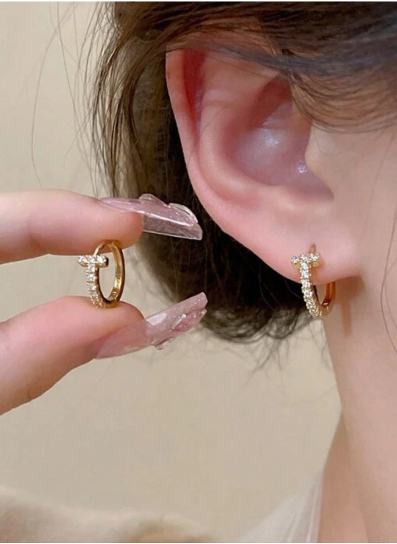 JewelryPalace - 18k Gold Plated Stainless Steel Earring For Women - Image 1