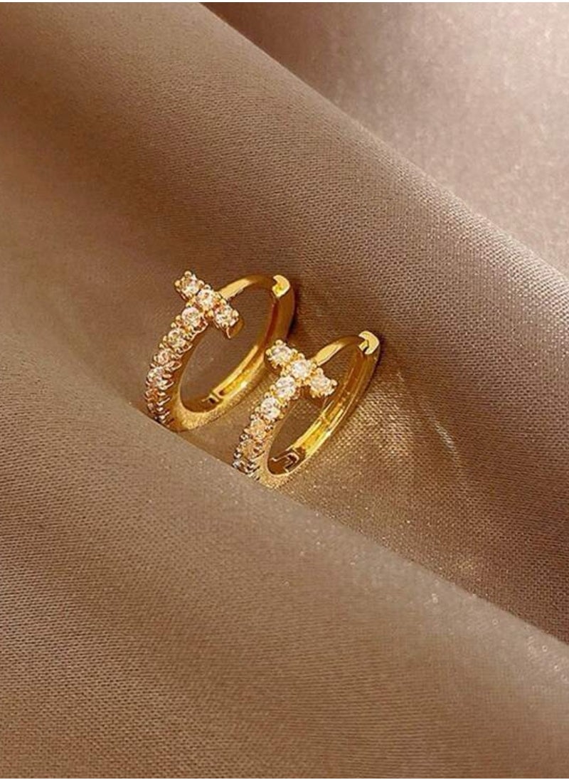 JewelryPalace - 18k Gold Plated Stainless Steel Earring For Women - Image 1