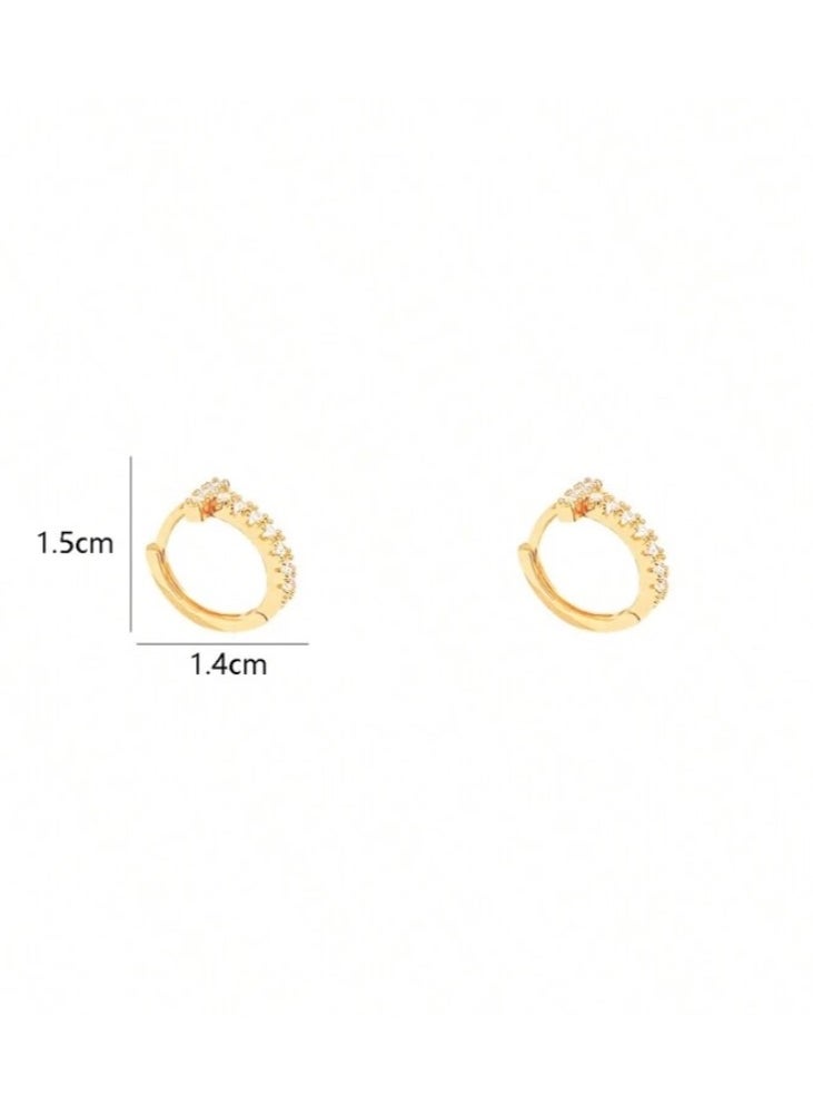 JewelryPalace - 18k Gold Plated Stainless Steel Earring For Women - Image 1