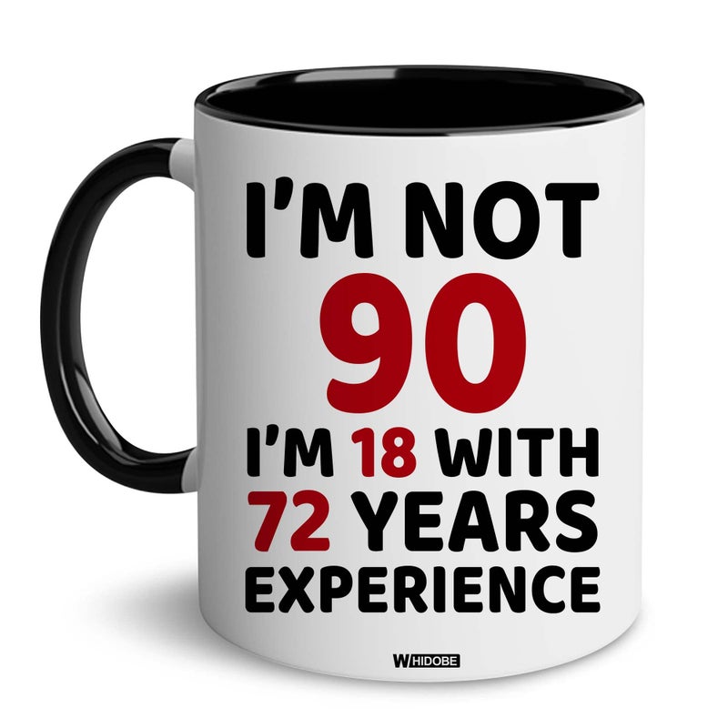 WHIDOBE 90th Birthday Gifts for Women Men Dad Mom  1934 Birthday Gifts for Women 90 Years Old Birthday Gifts Coffee Mug for Wife Friend Sister Her Him Brother Colleague Coworker Christmas