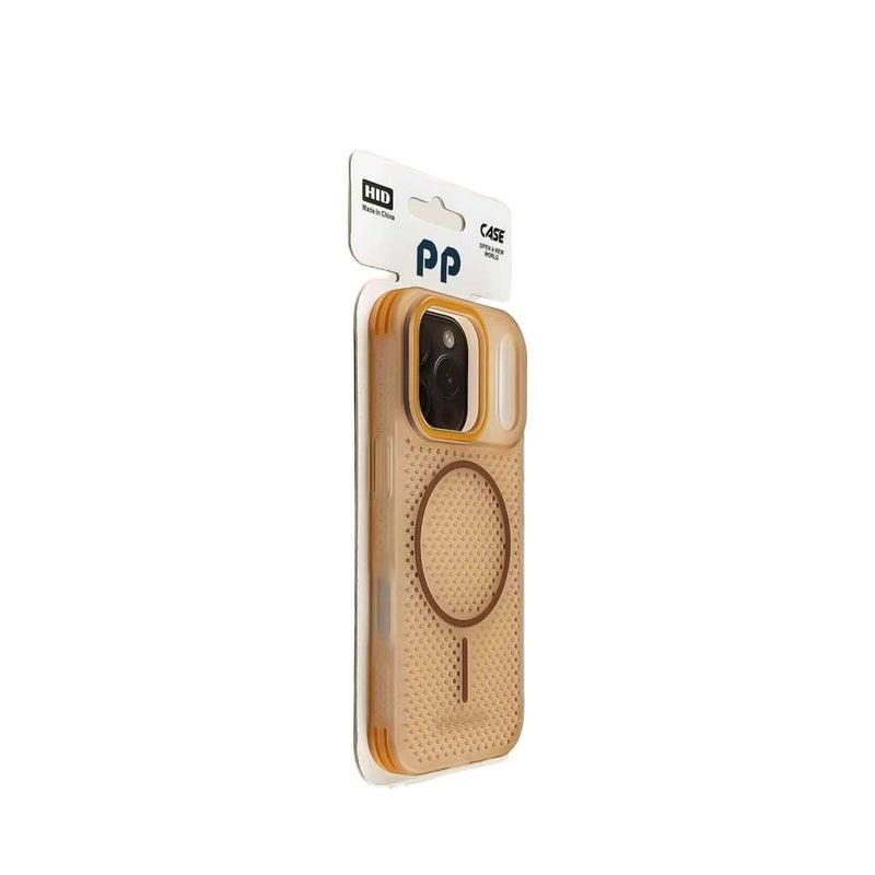 MagSafe iPhone 13 Scratch Resistant Case PC with Heat Dissipation and Skin Feel in Gold for Work and School - Image 1