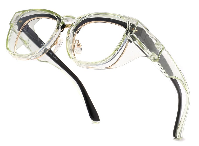 Alsenor Safety Glasses Anti Fog Goggles Fit Over Prescription Eyewear For Ansi Z87.1 Certified Oversized Eyeglasses For Men Women (Oversized-Jade) - Image 1