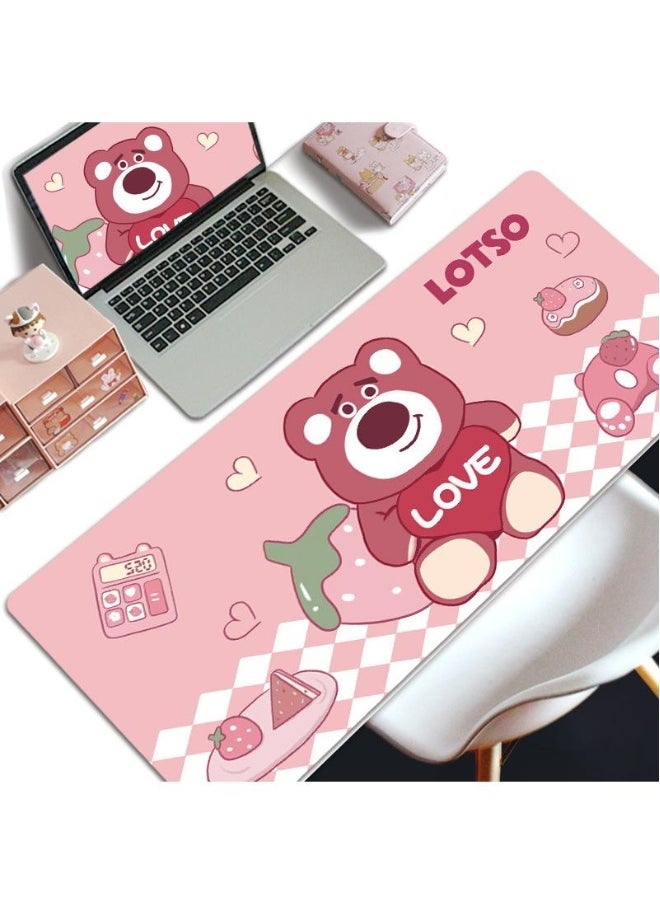 Generic - Toy Story Lots-o'-Huggin' Bear Gaming Mouse Pad Extended Large Mat Desk Pad Stitched Edges Mousepad Long Mouse Pad And Non-Slip Rubber Base Mice Pad 800X300X4mm - Image 1