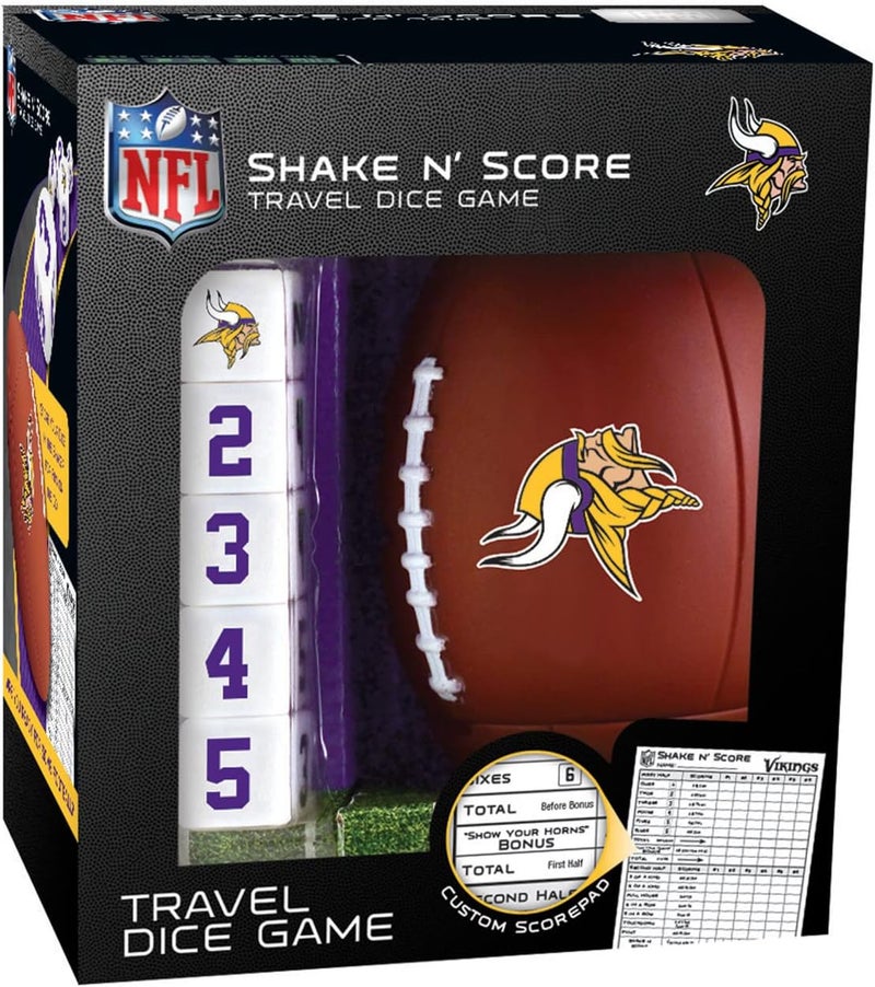 Master Pieces NFL Shake N' Score Travel Dice Game - Image 1
