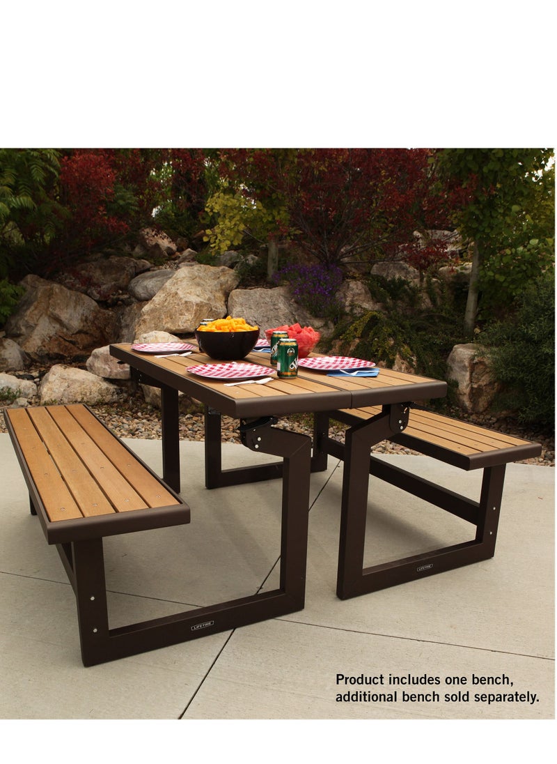 Lifetime - Lifetime, Convertible Bench, 55.5", 2 year limited warranty, Colour Light Brown - Image 1