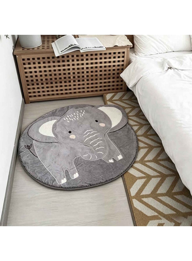 Modern Area Rugs, Cartoon Pattern Baby Play Mat,Ultra Soft Indoor Pad Crawling Blanket Carpet,Decor for Children Bedroom Home Decor(Elephant) - Image 5