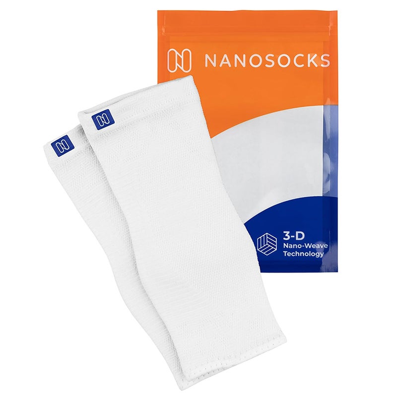 NanoSocks Compression Socks for Women & Men (1 Pair) - BEST Ankle Brace Support Sleeve for Neuropathy, Plantar Fasciitis, Diabetic Foot Nerve Pain Relief - Toeless (Medium, White) - Image 2