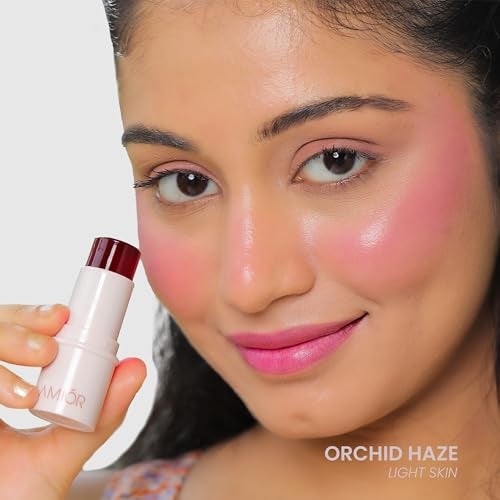 LAMIOR Bouncy Jelly Lip & Cheek Stain - Orchid Haze | 90% Natural, Hydrating, Buildable Color | Skincare-Powered, Vegan, Cruelty-Free, Non-Comedogenic & Long-Lasting - Image 3
