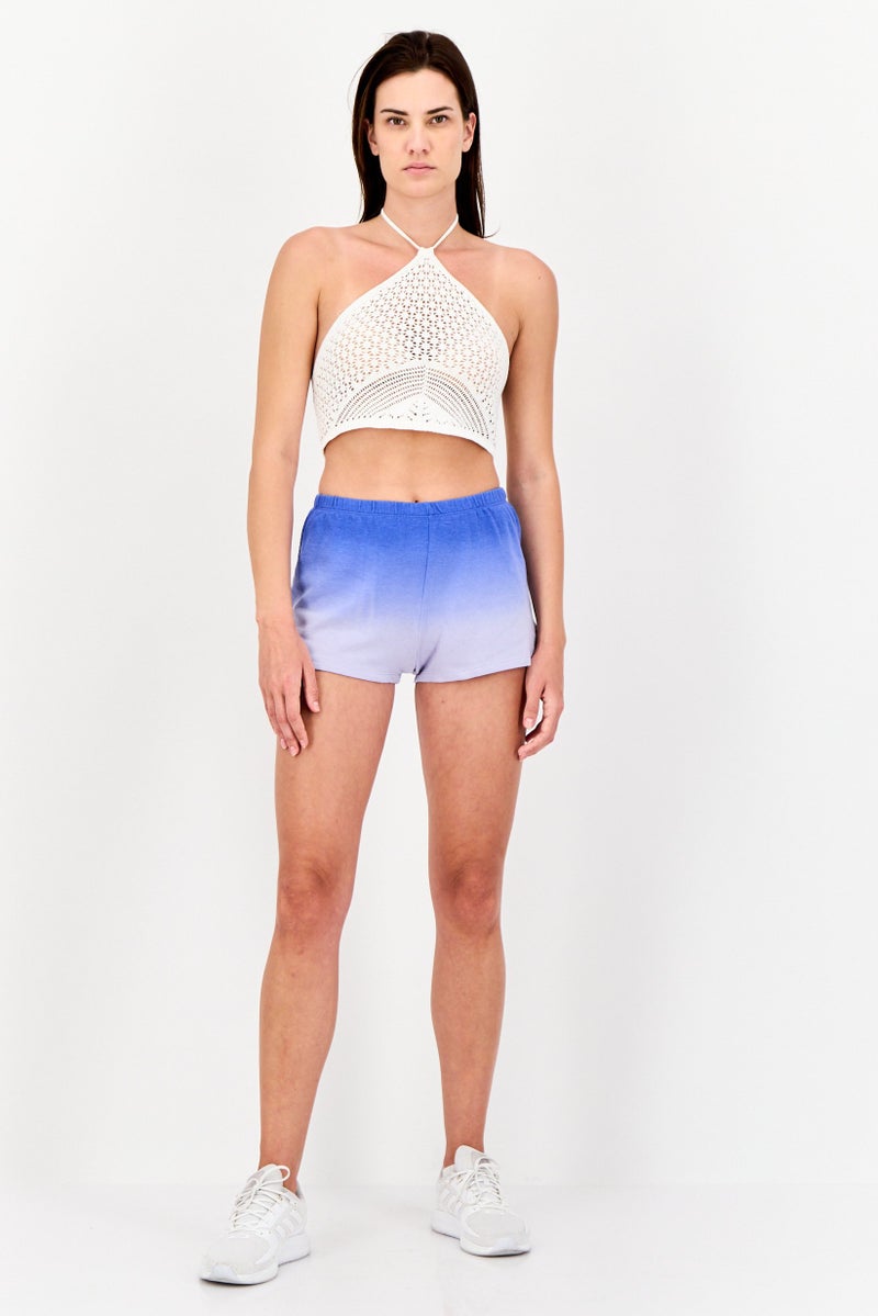 UNDIZ Women Ombre Basic Shorts, Multicolor  - Image 4