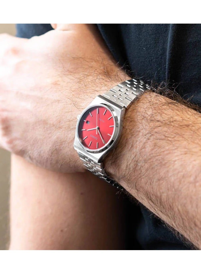 CASIO ساعة يد رجالية ريترو تناظرية كوارتز بحزام من الفولاذ المقاوم للصدأ MTP-B145D-4A2VEF - Image 5