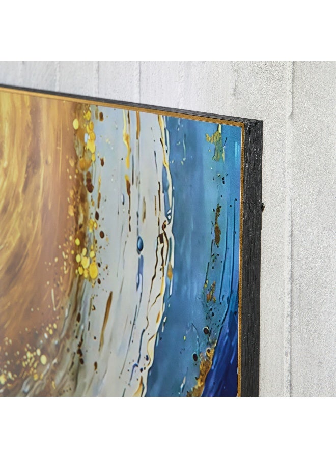 Home Box صورة تجريدية مؤطرة - الأزرق والذهبي - Image 3