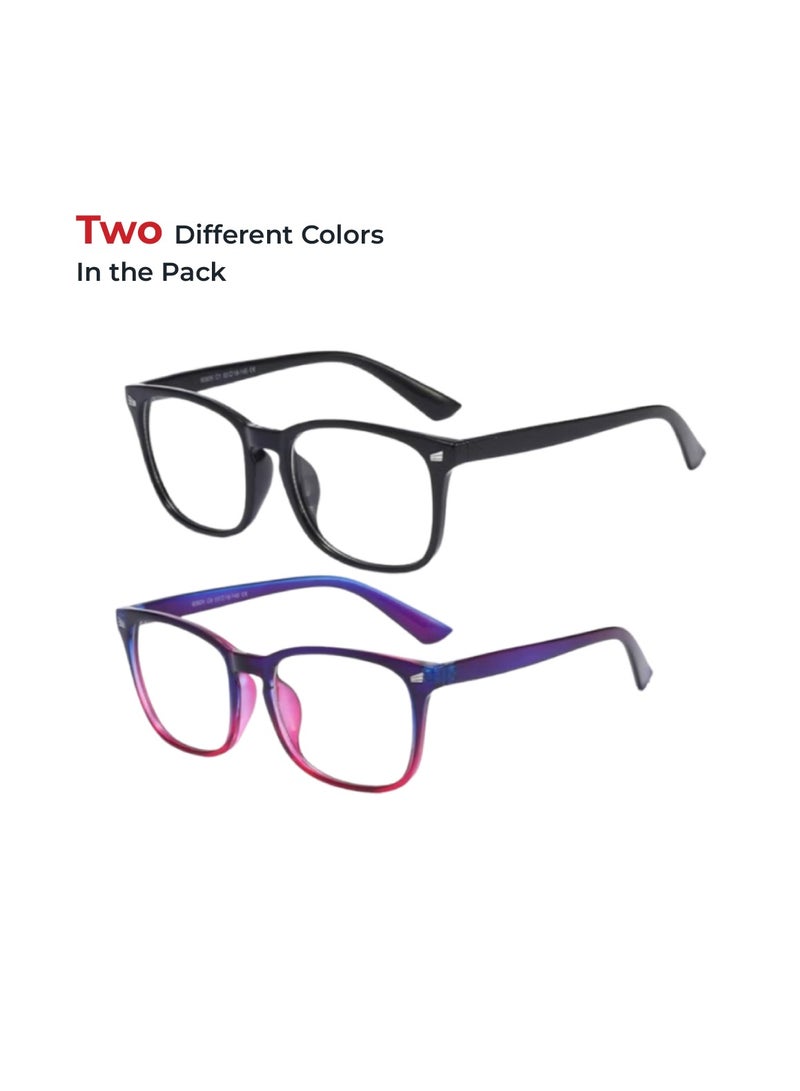 Urban Utility Blue Light Blocking Optical Eyeglasses - Stylish Oversized Frames, Clear Lens, Polarized. Top-rated Bluelight Protection for Reading, Work, & Screen Time. Vintage-Inspired, Lightweight Design.  - Image 1